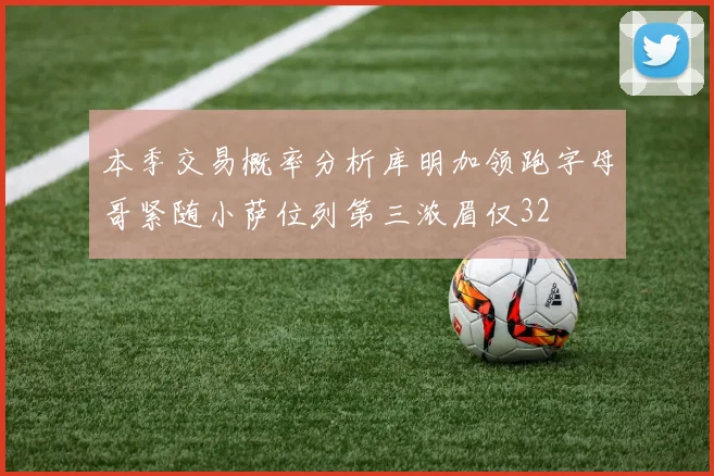 本季交易概率分析库明加领跑字母哥紧随小萨位列第三浓眉仅32